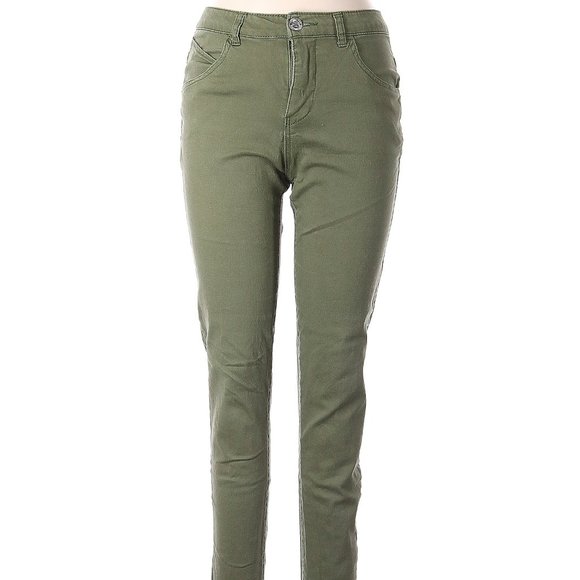 Celebrity Pink Moss Green Stretch Jeans Size 5 Waist 27 - Picture 1 of 16